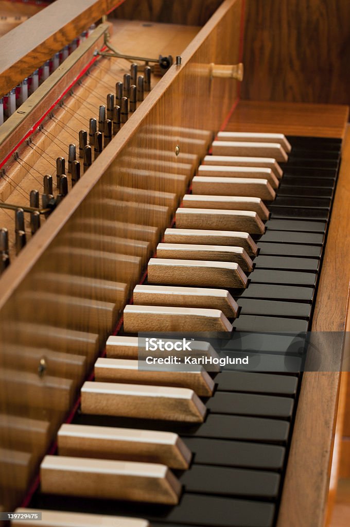 Harpsichord teclado - Foto de stock de Cravo - Instrumento de tecla royalty-free