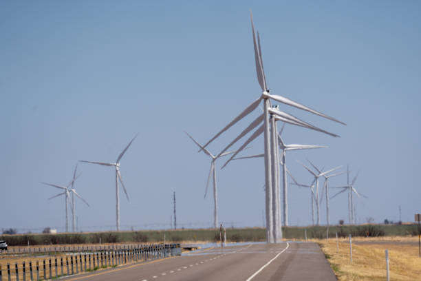 istock Wind turbines and agriculture field 1397297140
