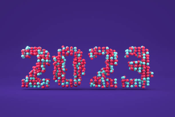 istock 2023 Text with Spheres, New Year Concept 1397301483