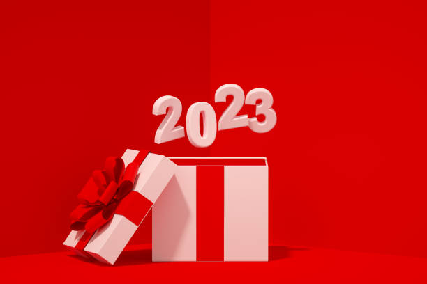 istock Open Gift Box with 2023 New Year 1397303245