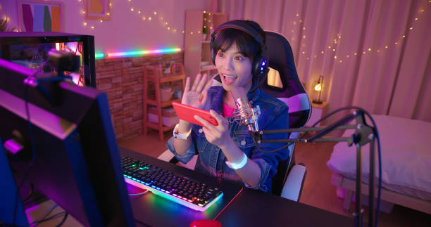 istock cybersport gamer have live stream 1397305147
