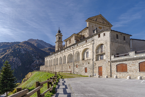 Saint Magnus of Cuneo Sanctuary, Castelmagno, Piedmont region, Italy