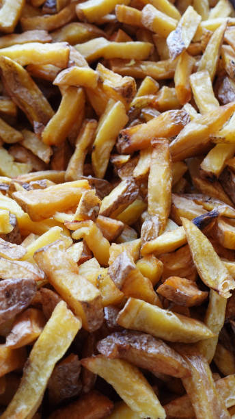 istock Fried potatoes.Sliced.Delicious food. 1397307955