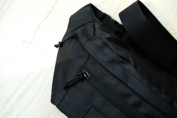 istock Black men's waist bag 1397310084