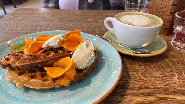 istock Waffles with baked pumpkin 1397313398