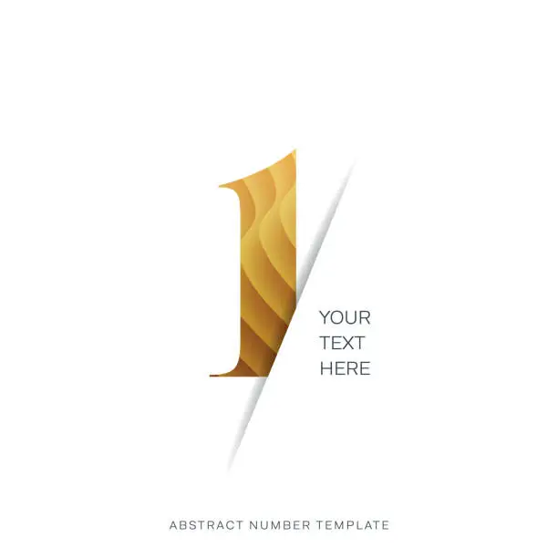 Vector illustration of Abstract number template. Anniversary number template isolated, anniversary icon label, anniversary symbol stock illustration