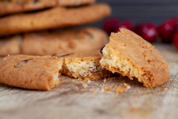 istock round wheat flour cookies with dried cranberries 1397321421