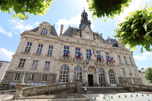 Limoges town hall, exterior view, city of Limoges, department of Haute Vienne, France