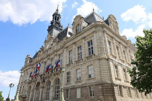 Limoges town hall, exterior view, city of Limoges, department of Haute Vienne, France