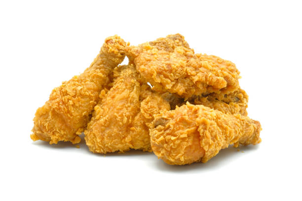 istock Set of crispy fried chicken isolated on a white background. 1397326866