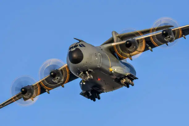 Spanish Air Force A400M on final approach in Las Vegas