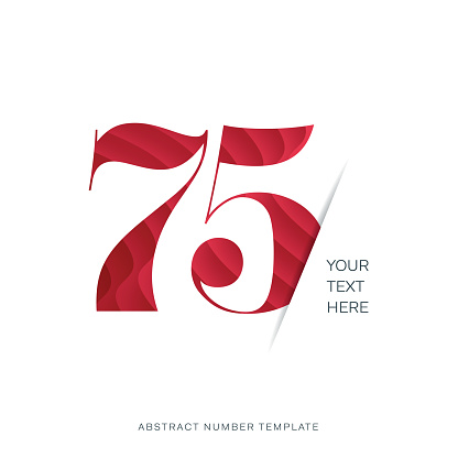 Abstract number template. Anniversary number template isolated, anniversary icon label, anniversary symbol stock illustration