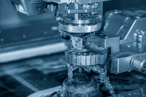 istock The wire EDM machine cutting the mold insert parts. 1397333041