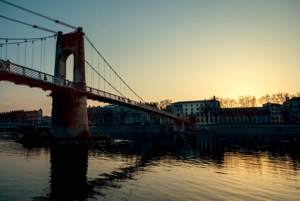 istock College footbridge in Lyon (France) at dusk 1397333125