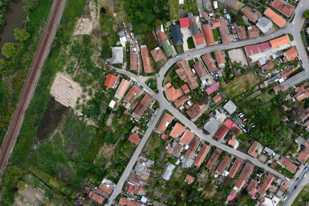 istock Flying over city area 1397333305