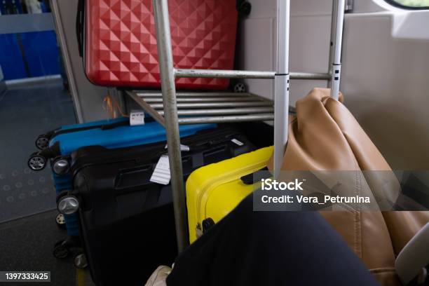 Bags And Valises Int Rain Stock Photo - Download Image Now - Suitcase, Train - Vehicle, Adventure