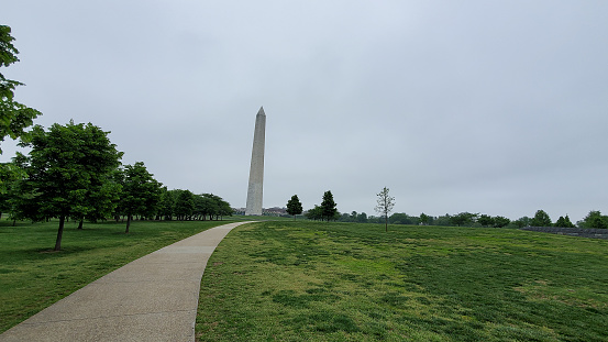 No doubt where the destination is in this walk taken towards the Washington Monument located in Washington, D.C.