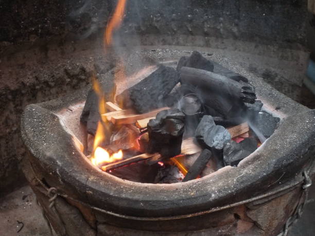 istock Fire & Smoke in the Clay Stove 1397344179