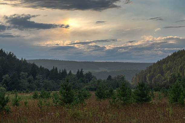 istock Southern Urals, Ural Mountains. Mountains at sunset. 1397347689