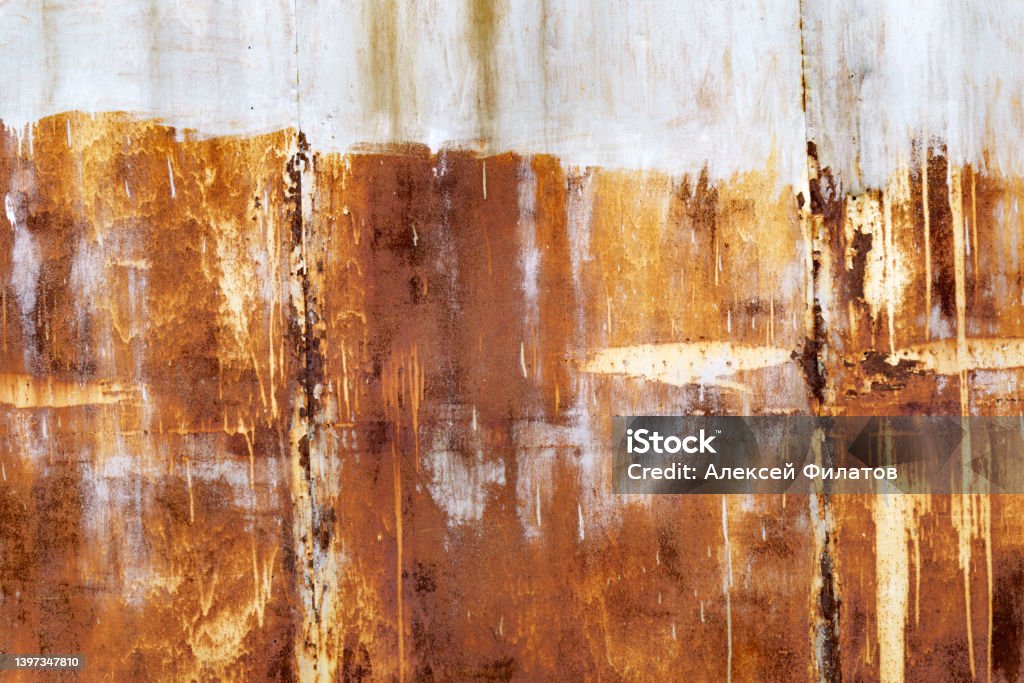 Metallic rough rust texture background. Applicable in modern home decor Rusty surface texture, design, web design, digital art. Old metal iron panel Abstract Stock Photo