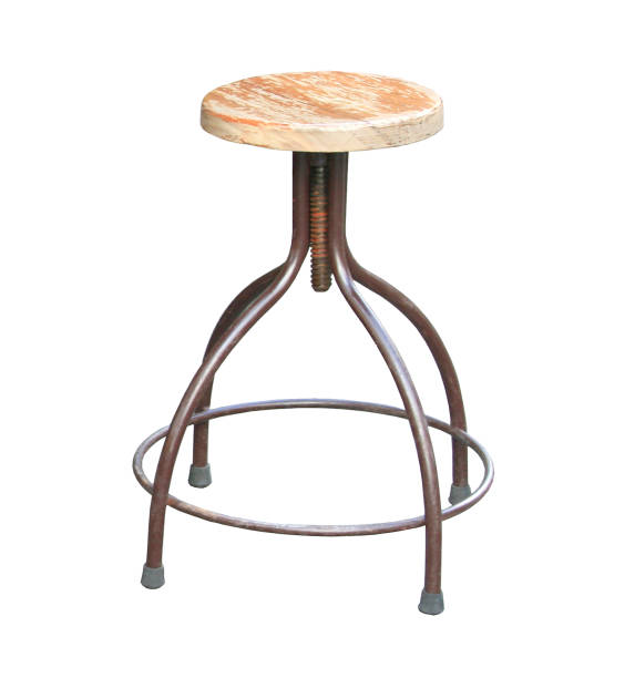 istock Wooden chairs and round table isolated on white background 1397352129