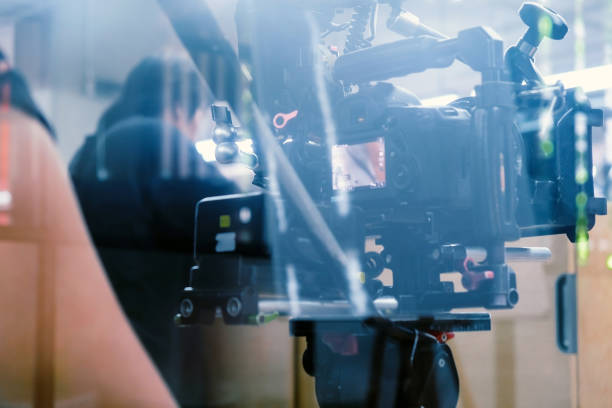 istock Cinema Camera on Film Set 1397353398