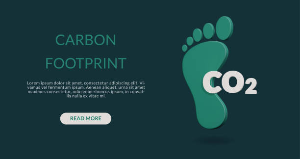 istock 3D green carbon footprint environmental concept vector illustration. Related to sustainability, CO2 emission and environmental impact. 1397354867