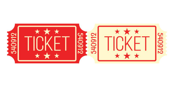 istock Ticket icon vector illustration in the flat style. Retro ticket stub isolated on a background. Vector illustration 1397356752