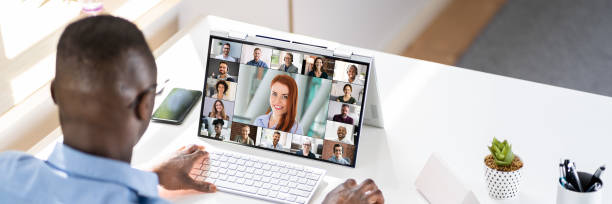 istock Businessman Video Conferencing On Laptop In The Office 1397357207