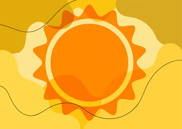 Vector illustration of Abstract Sun Background