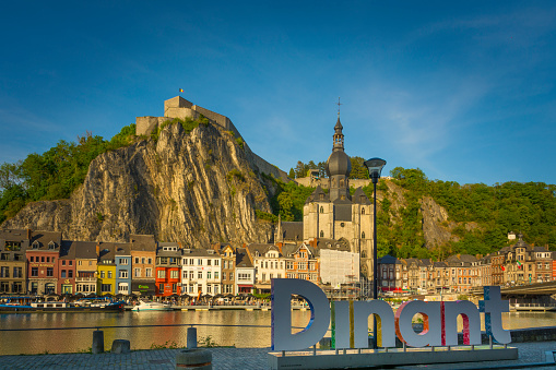 Dinant, Belgium, May 2022: View on the city of Dinant in Wallonia, Belgium