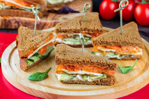 istock Salmon Club Sandwich 1397361157
