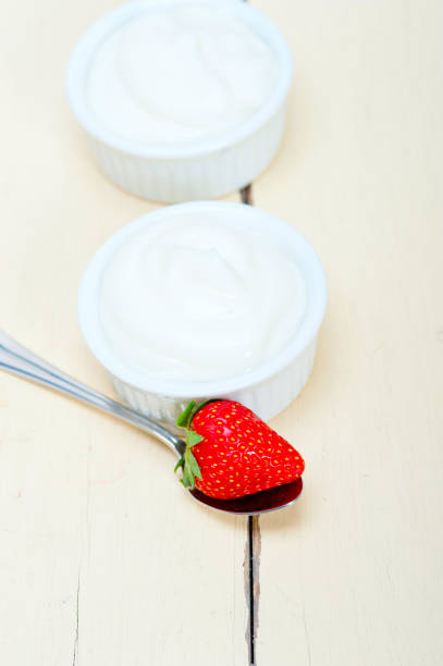 istock organic Greek yogurt and strawberry 1397364337