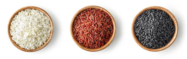 istock wooden bowls of raw rice 1397364738