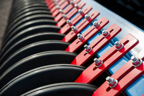 Close-up of industrial machine element