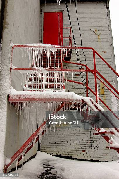 Icy Stairs Stock Photo - Download Image Now - Cold Temperature, Ice, Icicle