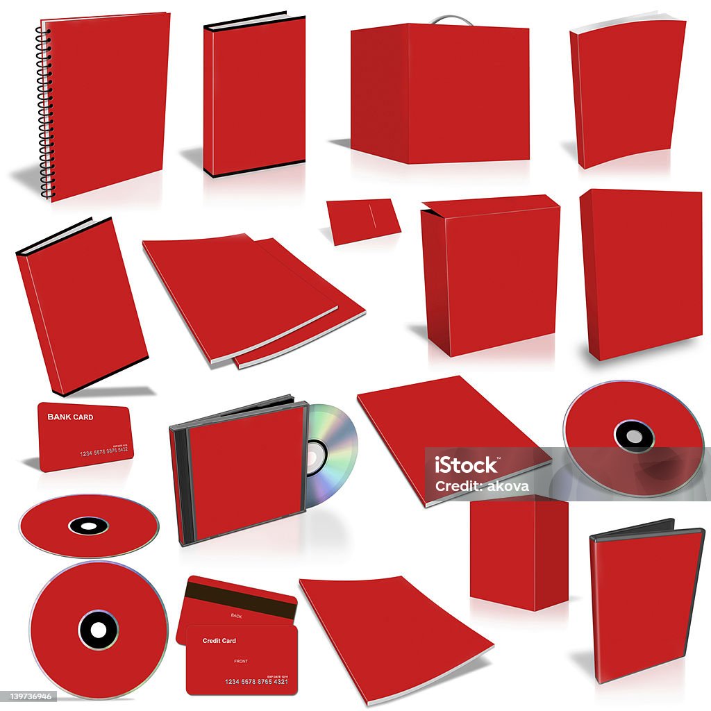 Rojo recorrido blanco cover collection - Foto de stock de Anillo - Joya libre de derechos