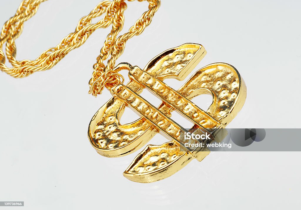 Oro símbolo del dólar - Foto de stock de Cadena de Oro libre de derechos