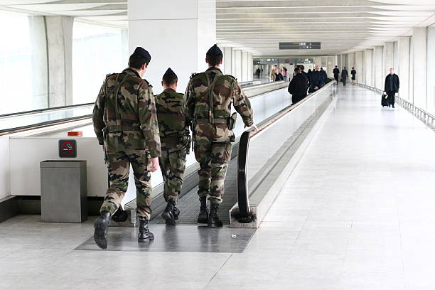 military airport stock photo