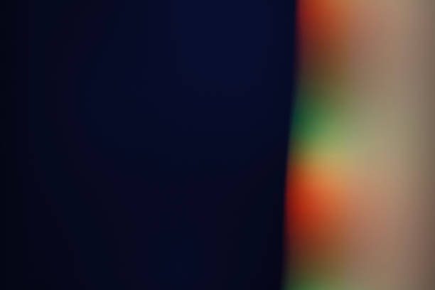 istock Colorful light leak on black background 1397374422
