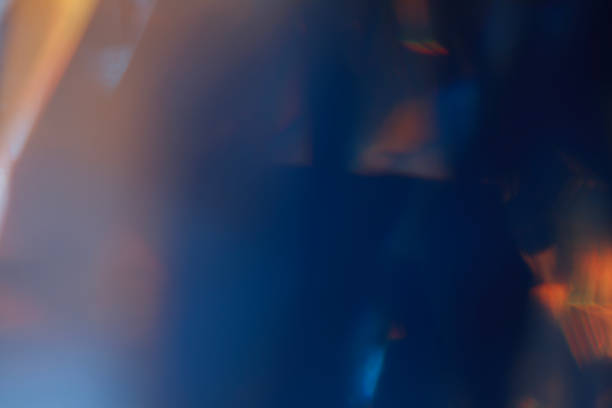 istock Colorful light leak on black background 1397374444