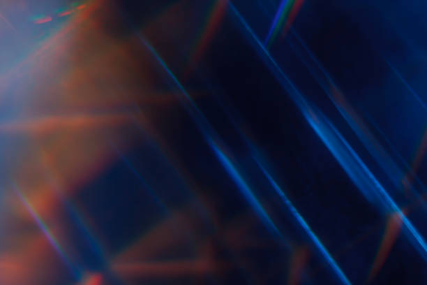 istock Colorful light leak on black background 1397374487