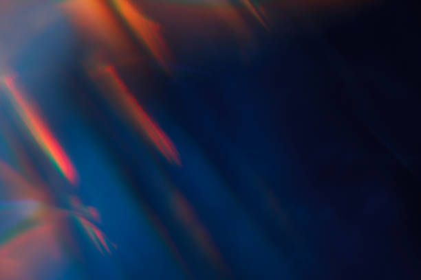 istock Colorful light leak on black background 1397374517