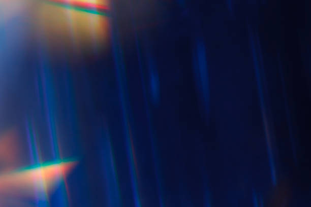 istock Colorful light leak on black background 1397374545