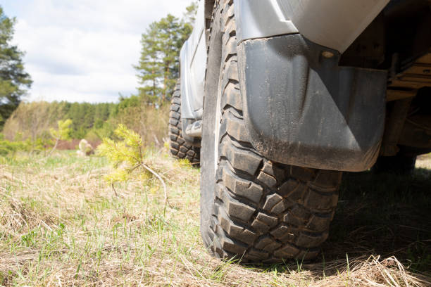 istock Car tires for off-road driving. 1397375865