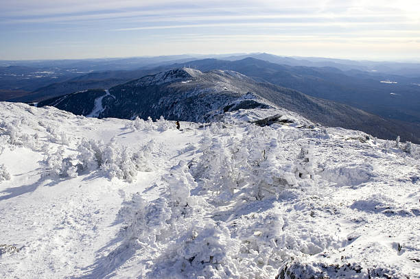 Mountain Top Winter Scenic stock photo