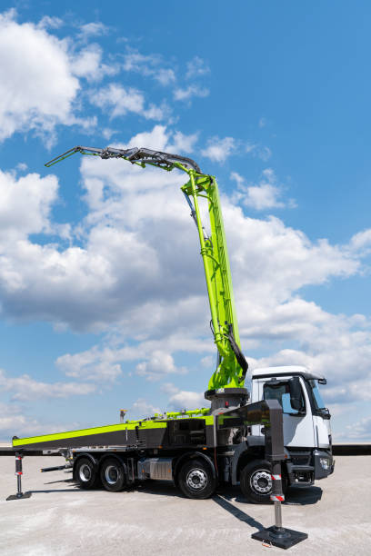 istock Truck-mounted concrete pump 1397377189