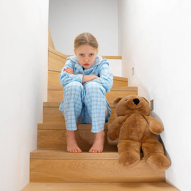 young girl going to sleep