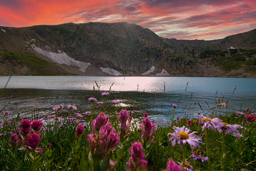 Crystal Clear Blue Lake in Ice Lake Basin Upper Valley