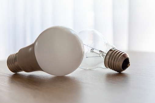 Fluorescent (CFL) bulb and new LED light bulb